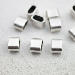 20 pcs. 7x9 mm Sliderbeads, antique silver