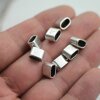 20 pcs. 7x9 mm Sliderbeads, antique silver