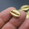 10 Muschel Verbinder, Muschel Perle 18x13 mm, Mattgold