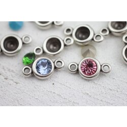 10 pcs. 2 Loop Pendants setting -large- for 8 mm Chatons...