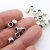 20 Dice, Cube Beads, antique silver