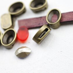 10 pcs. 14*10 mm Cabochons Sliderbeads for 10x2 mm...