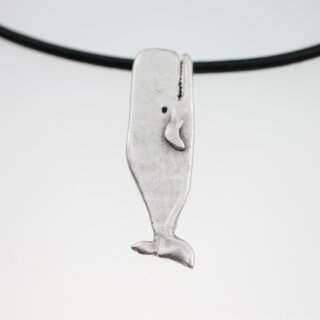 Whale Pendant, 5,4x1,6 cm, antique silver