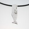 Whale Pendant, 5,4x1,6 cm, antique silver