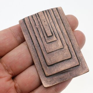 Viereck Futur Anhnger 4,5x6,9 cm, Altkupfer