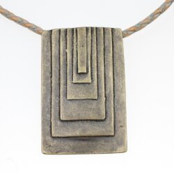 square Future Pendant 4,5x6,9 cm, Antique brass