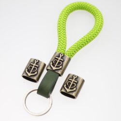 5 Antique Brass Faith Love Hope Slider Beads for Keychain