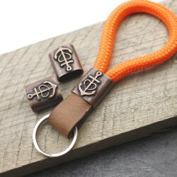 5 Antique Copper Faith Love Hope Slider Beads for Keychain