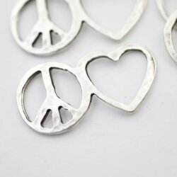 10 Love and Peace Verbinder, Armbandverbinder Konnektor