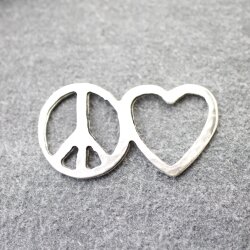 10 Love and Peace Verbinder, Armbandverbinder Konnektor