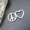 10 Love and Peace Verbinder, Armbandverbinder Konnektor