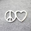 10 Love and Peace Verbinder, Armbandverbinder Konnektor