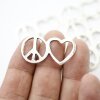 10 Love and Peace Verbinder, Armbandverbinder Konnektor