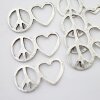 10 Love and Peace Verbinder, Armbandverbinder Konnektor