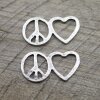 10 Love and Peace Verbinder, Armbandverbinder Konnektor