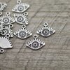 20 Antique Evil Eye Charms, Dainty Evil Eye