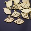 20 Gold Evil Eye Charms, Dainty Evil Eye Pendant