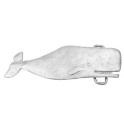 Belt Buckle Whale, Vintage Grey