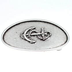 Anchor Belt Buckle, 11,1x6,0 cm, Antique Silver