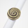 abstract spiral ring, Ø 2,6 cm, antique brass