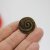 abstract spiral ring, Ø 2,6 cm, antique brass