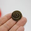 abstract spiral ring, Ø 2,6 cm, antique brass