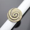 abstract spiral ring, Ø 2,6 cm, antique brass