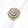 abstract spiral ring, Ø 2,6 cm, antique brass