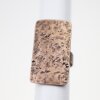 rectangular ring, hammered 1,6x3,1 cm, antique copper