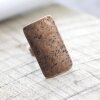 rectangular ring, hammered 1,6x3,1 cm, antique copper