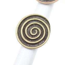 Spiral Design Ring Ø 3,4 cm, antique brass