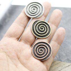 Spiral Design Ring Ø 3,4 cm, antique brass