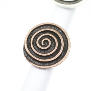Spiral Design Ring Ø 3,4 cm, antique copper
