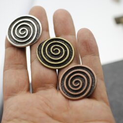 Spiral Design Ring Ø 3,4 cm, antique copper