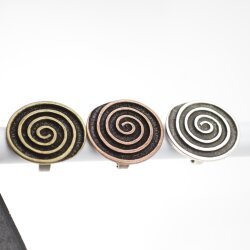 Spiral Design Ring Ø 3,4 cm, antique copper