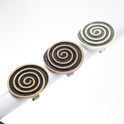 Spiral Design Ring Ø 3,4 cm, antique copper