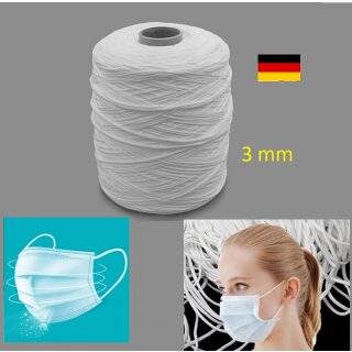 2.500 m Round Elastic Cord 3 mm