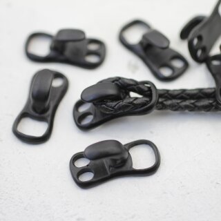 5 Matte Black Hook Bracelet Clasp