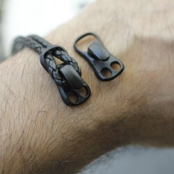 5 Matte Black Hook Bracelet Clasp
