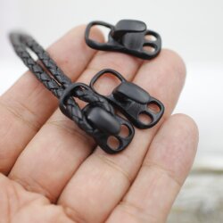 5 Matte Black Hook Bracelet Clasp