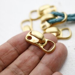 5 Matte Gold Hook Bracelet Clasp