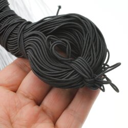 10 m Rubber Band 1,8 - 2 mm, black