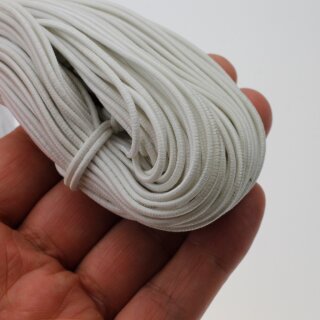 10 m Rubber Band 1,8 - 2 mm, white