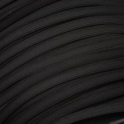 300 m Flat Elastic Cord 6 mm, black