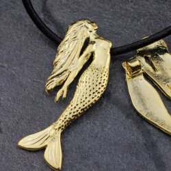 Meerjungfrau, Meerjungfrau Anhnger 5,9*2,2 cm, Gold