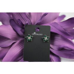 Perlenarmband Blume, handgefertigt, Gummibund Zamak Altmessing von Crystalogy.de