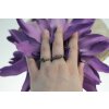 Perlenarmband Blume, handgefertigt, Gummibund Zamak Altmessing von Crystalogy.de