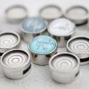 10 Schiebeperlen für 12 mm Cabochons für 8x2 mm Flaches Leder Antik Silber