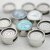 10 pcs. 12 mm Cabochons Sliderbeads for 8x2 mm flat braided leather, antique silver