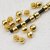 25 Metal Beads 7x5 mm (Ø 4 mm), Gold